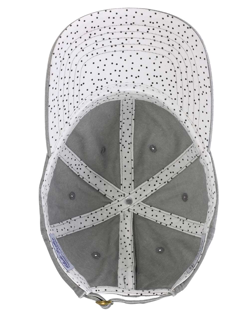 Infinity Her Women's Pigment-Dyed with Fashion Undervisor Cap CASSIE #color_Light Grey/ Polka Dots