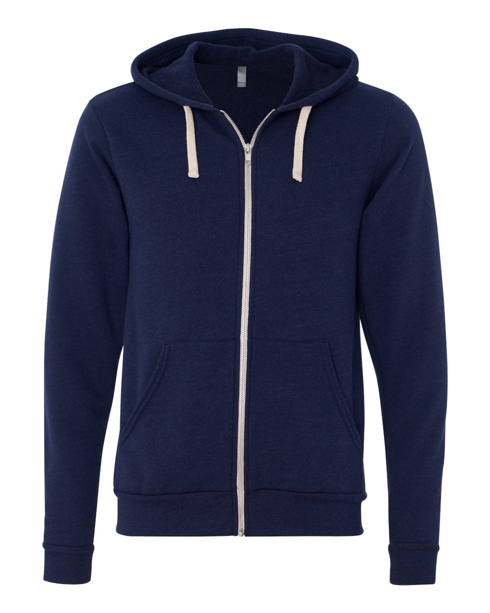 BELLA + CANVAS Triblend Sponge Fleece Full-Zip Hoodie 3909 #color_Navy Triblend