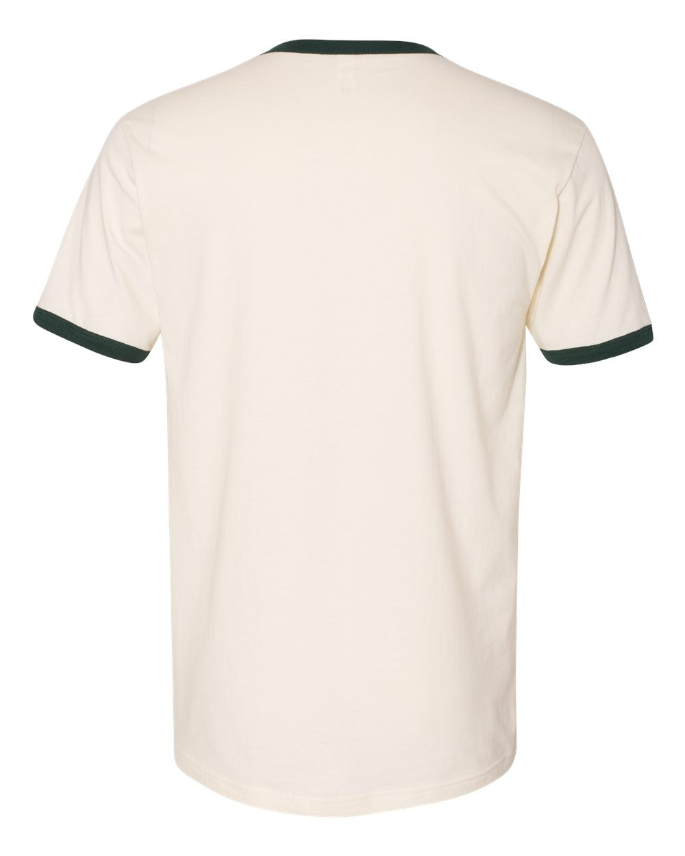 Next Level Cotton Ringer T-Shirt 3604 #color_Natural/ Forest Green