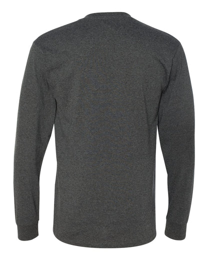 JERZEES Dri-Power® Long Sleeve 50/50 T-Shirt 29LSR #color_Black Heather