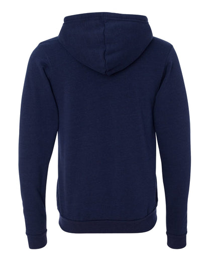 BELLA + CANVAS Triblend Sponge Fleece Full-Zip Hoodie 3909 #color_Navy Triblend