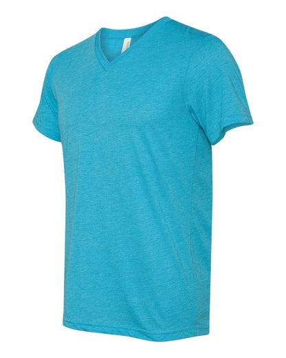 BELLA + CANVAS Triblend V-Neck Short Sleeve Tee 3415 #color_Aqua Triblend