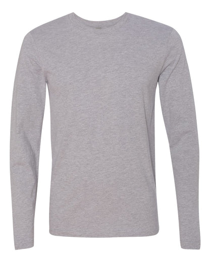 Next Level Cotton Long Sleeve T-Shirt 3601 #color_Heather Grey