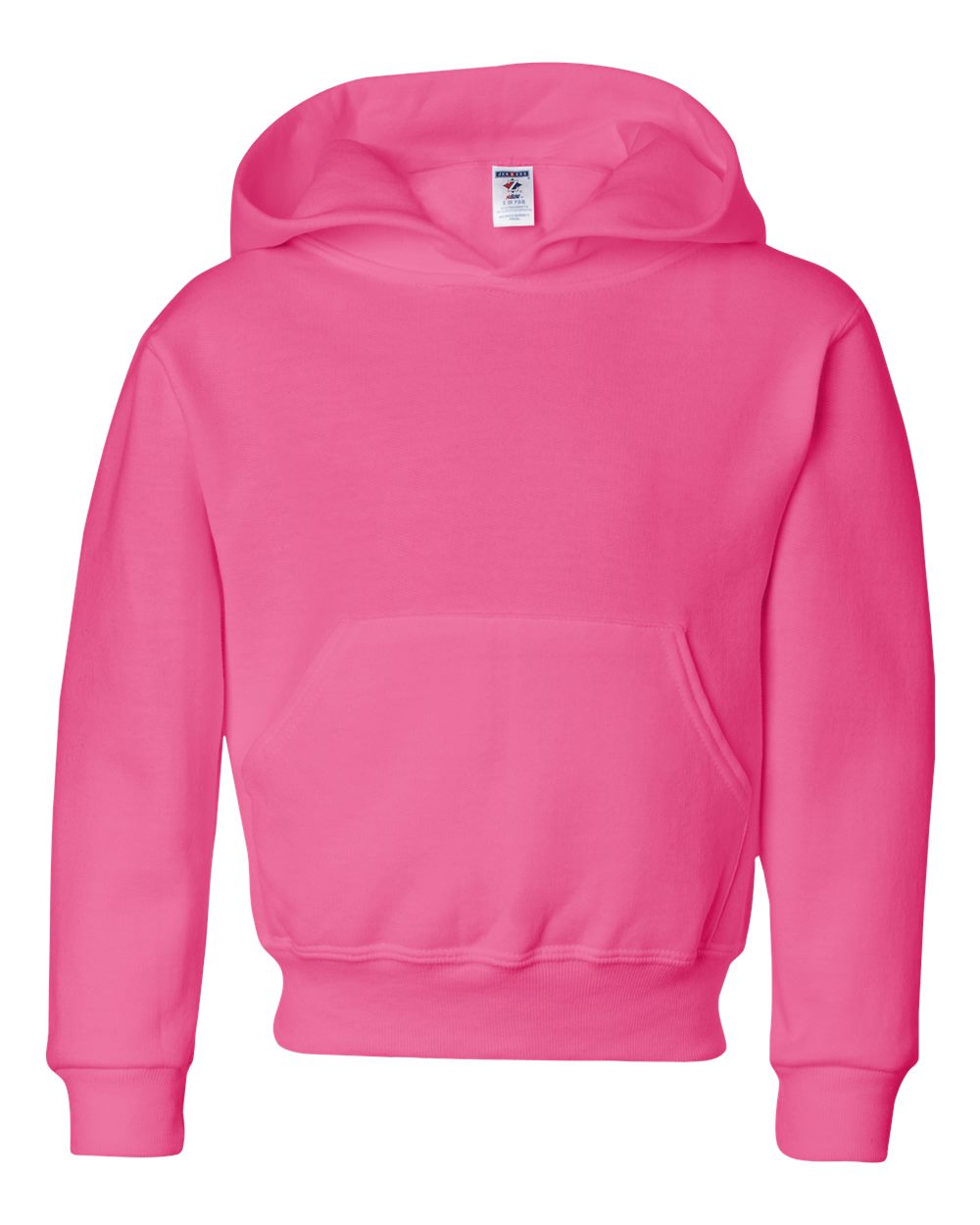 JERZEES NuBlend® Youth Hooded Sweatshirt 996YR #color_Neon Pink