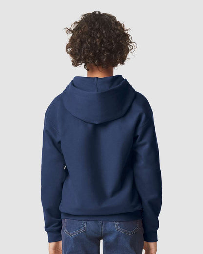 Gildan Softstyle® Youth Midweight Hooded Sweatshirt SF500B #colormdl_Navy
