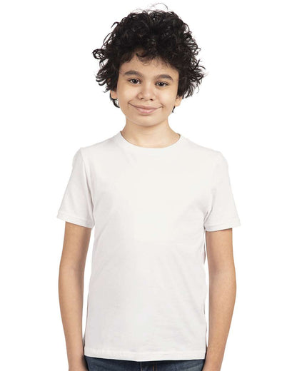 Next Level Youth Cotton T-Shirt 3310 #colormdl_White
