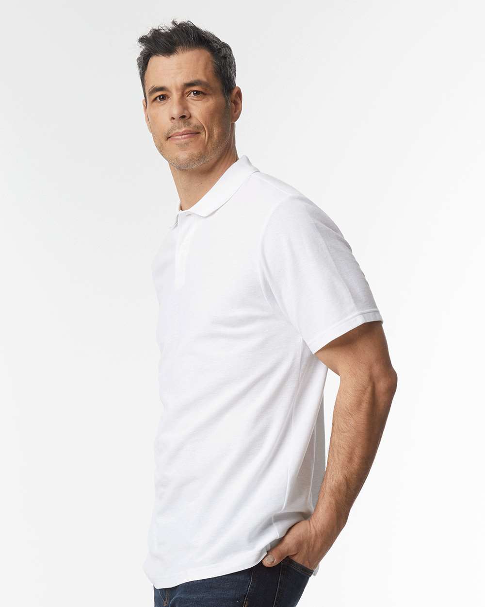 Gildan Softstyle® Adult Pique Polo 64800 #colormdl_White