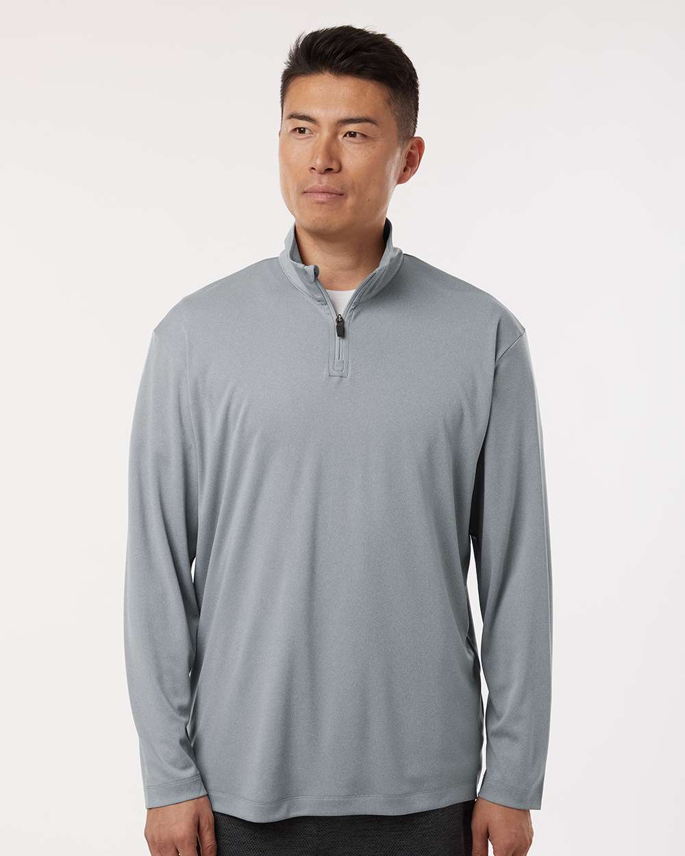 AllPro Pro-Lock Performance Quarter-Zip Pullover 41870 #colormdl_Heather Steel