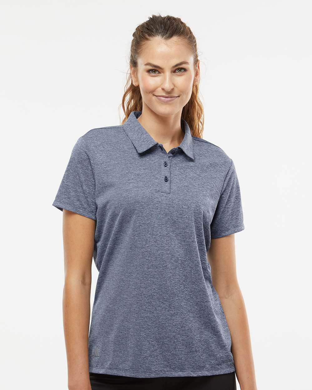 Adidas A583 Women's Heathered Polo #colormdl_Collegiate Navy Melange