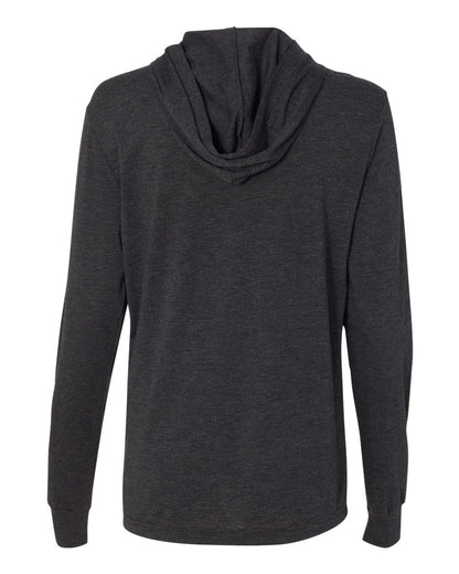 BELLA + CANVAS Jersey Hooded Long Sleeve Tee 3512 #color_Charcoal Black Triblend