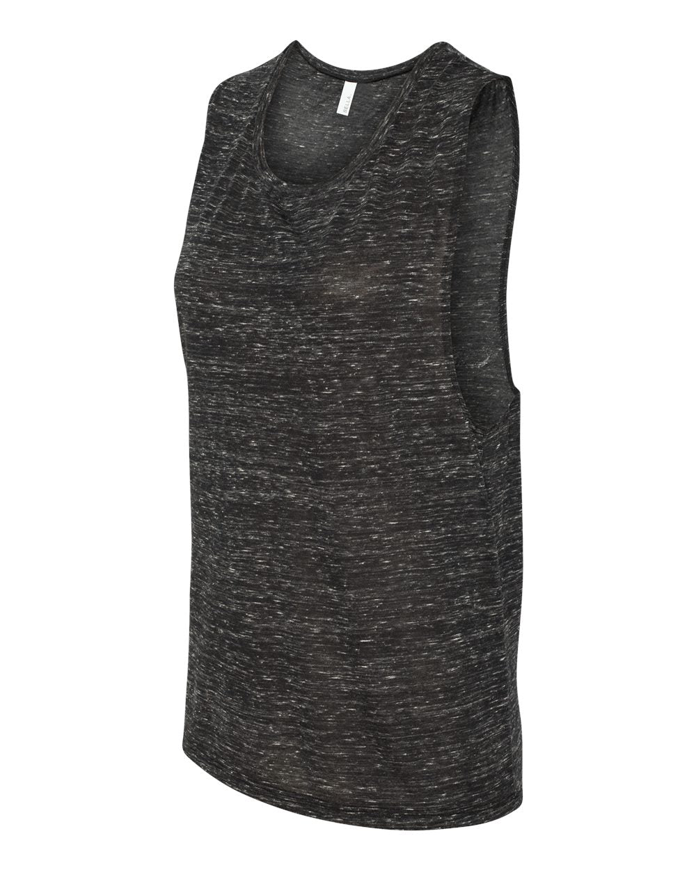 BELLA + CANVAS Women's Flowy Scoop Muscle Tank 8803 #color_Black Marble