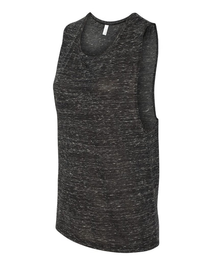 BELLA + CANVAS Women's Flowy Scoop Muscle Tank 8803 #color_Black Marble