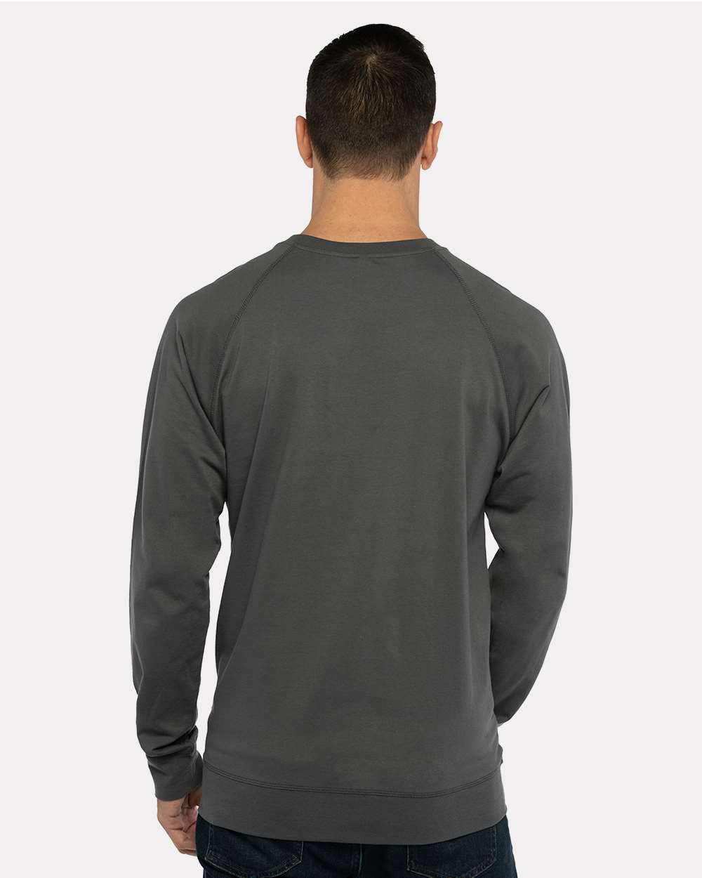 Next Level Laguna Raglan Crewneck Sweatshirt 9000 #colormdl_Heavy Metal