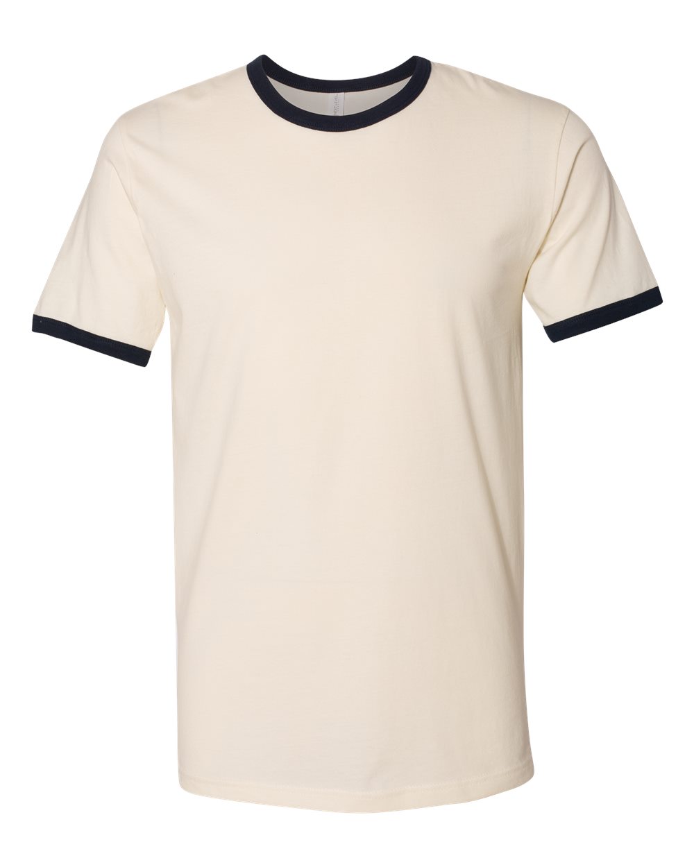 Next Level Cotton Ringer T-Shirt 3604 #color_Natural/ Midnight Navy
