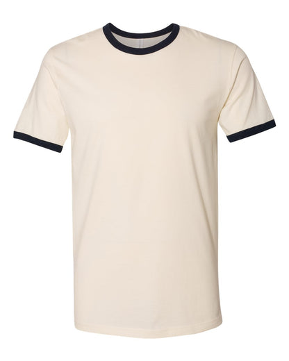 Next Level Cotton Ringer T-Shirt 3604 #color_Natural/ Midnight Navy