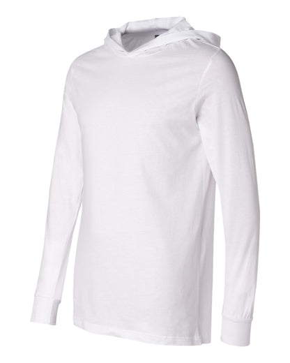 BELLA + CANVAS Jersey Hooded Long Sleeve Tee 3512 #color_White