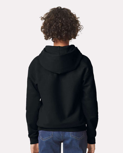 Gildan Softstyle® Youth Midweight Hooded Sweatshirt SF500B #colormdl_Black