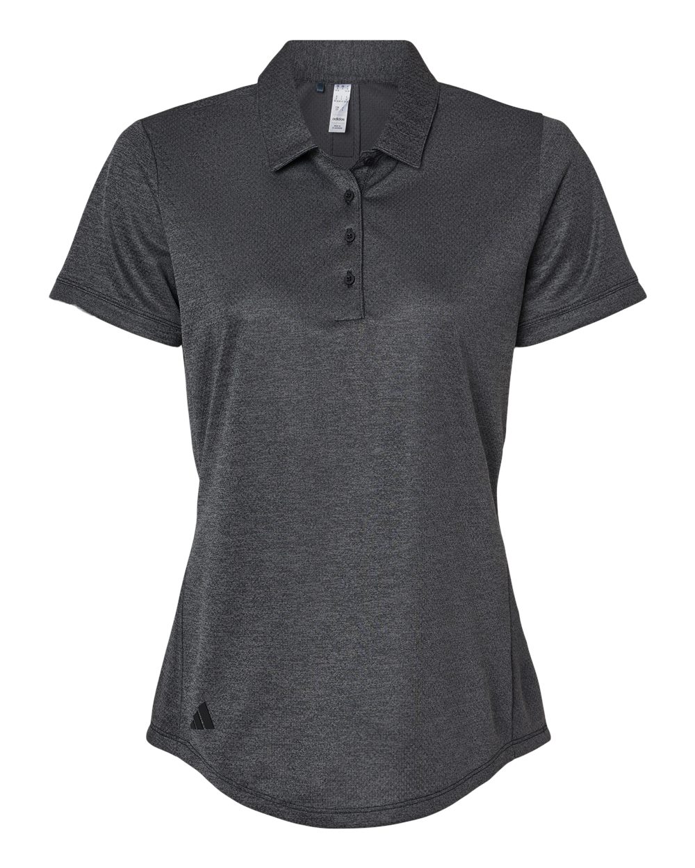 Adidas Women's Space Dyed Polo A592 #color_Black Melange