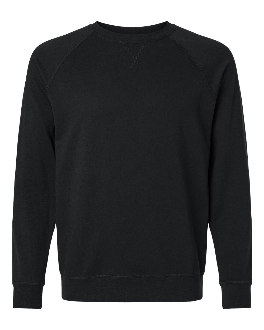 Next Level Laguna Raglan Crewneck Sweatshirt 9000 #color_Black