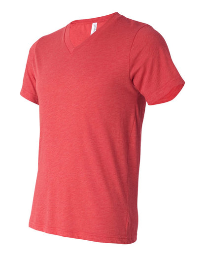 BELLA + CANVAS Triblend V-Neck Short Sleeve Tee 3415 #color_Red Triblend
