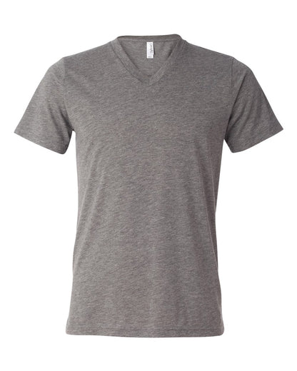 BELLA + CANVAS Triblend V-Neck Short Sleeve Tee 3415 #color_Grey Triblend