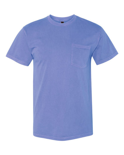 Next Level Inspired Dye Short Sleeve Pocket Crew 7415 #color_Peri Blue