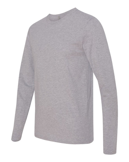 Next Level Cotton Long Sleeve T-Shirt 3601 #color_Heather Grey
