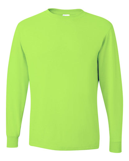 JERZEES Dri-Power® Long Sleeve 50/50 T-Shirt 29LSR #color_Safety Green