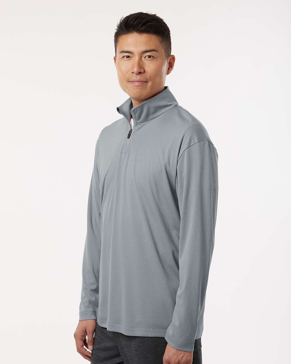 AllPro Pro-Lock Performance Quarter-Zip Pullover 41870 #colormdl_Heather Steel
