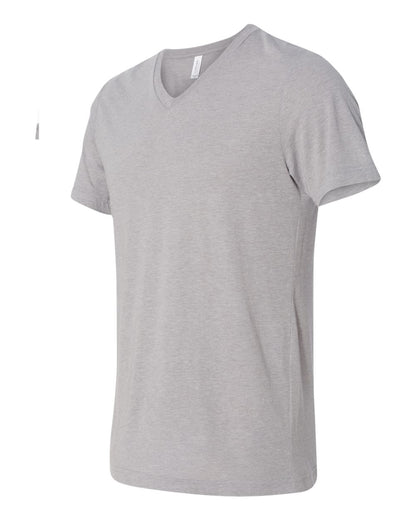 BELLA + CANVAS Triblend V-Neck Short Sleeve Tee 3415 #color_Athletic Grey Triblend