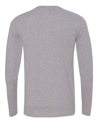 Next Level Cotton Long Sleeve T-Shirt 3601 #color_Heather Grey