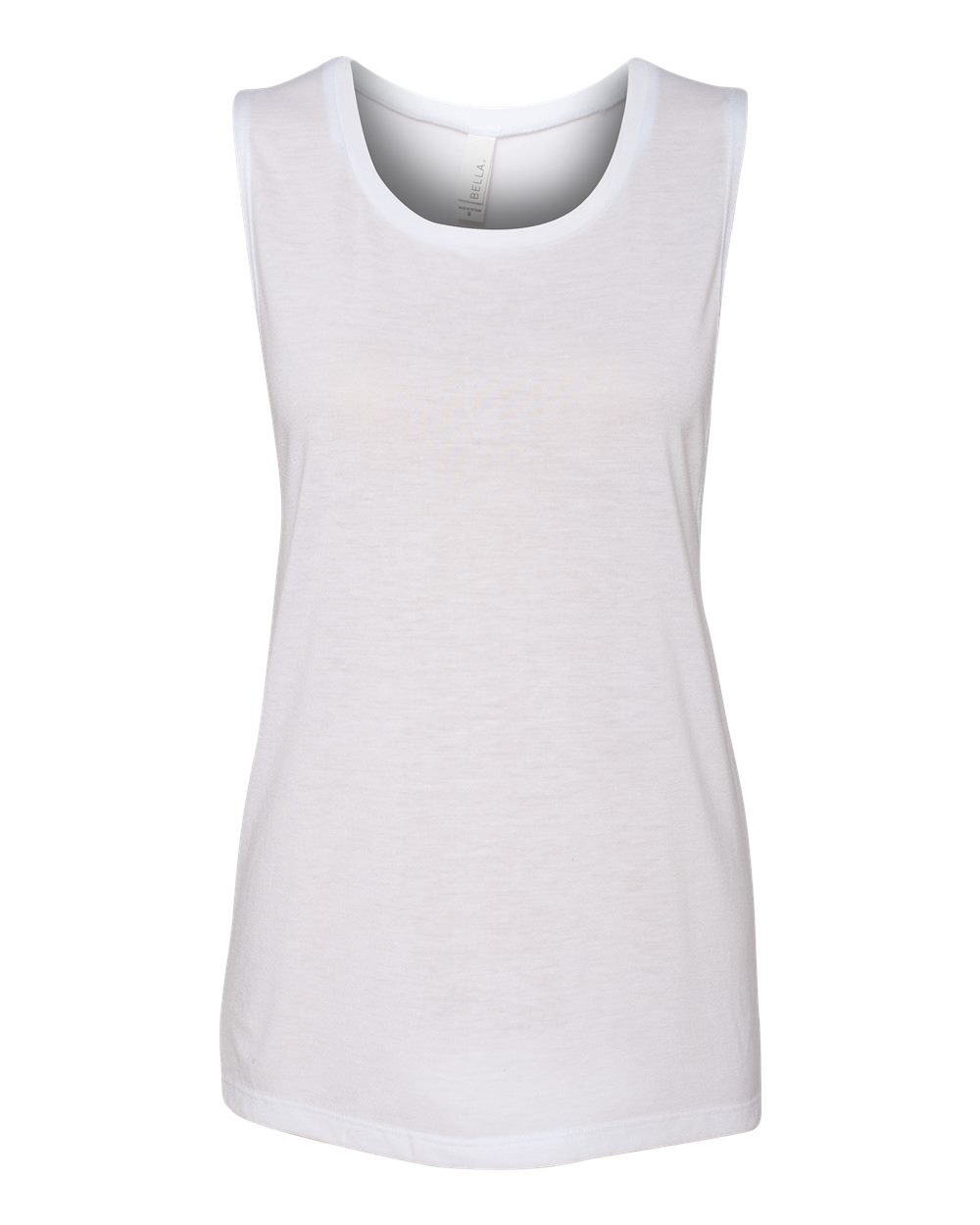 BELLA + CANVAS Women's Flowy Scoop Muscle Tank 8803 #color_White