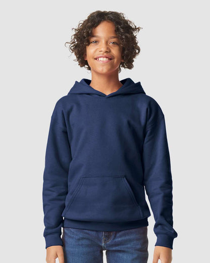 Gildan Softstyle® Youth Midweight Hooded Sweatshirt SF500B #colormdl_Navy