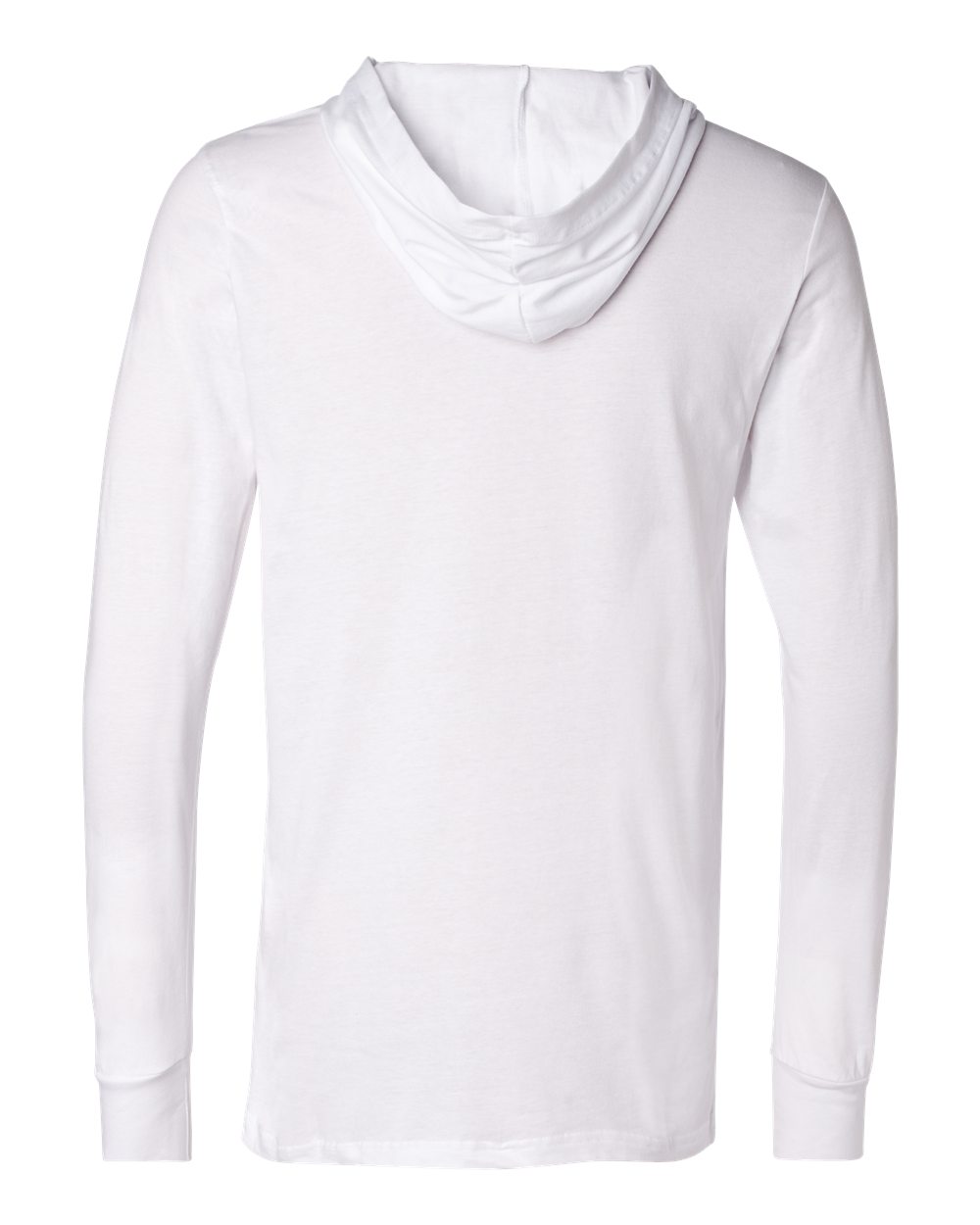 BELLA + CANVAS Jersey Hooded Long Sleeve Tee 3512 #color_White