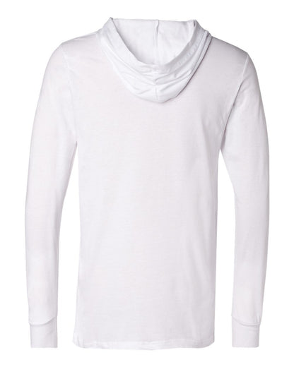 BELLA + CANVAS Jersey Hooded Long Sleeve Tee 3512 #color_White