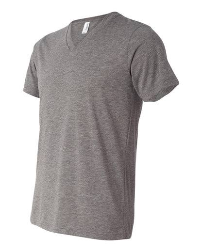 BELLA + CANVAS Triblend V-Neck Short Sleeve Tee 3415 #color_Grey Triblend