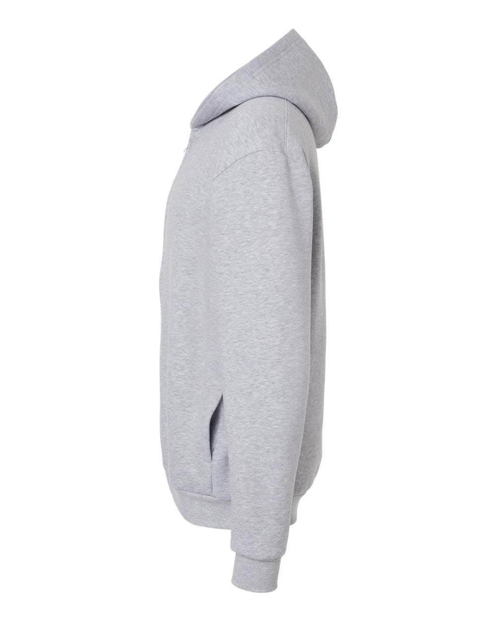 American Apparel ReFlex Fleece Full-Zip Hoodie RF497 #color_Heather Grey