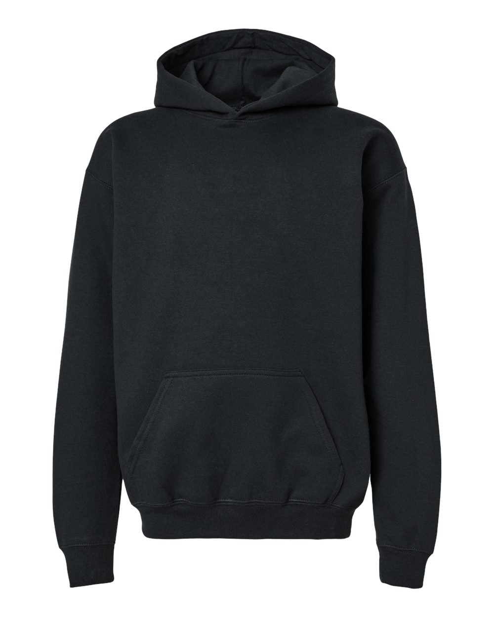 Gildan Softstyle® Youth Midweight Hooded Sweatshirt SF500B #color_Black