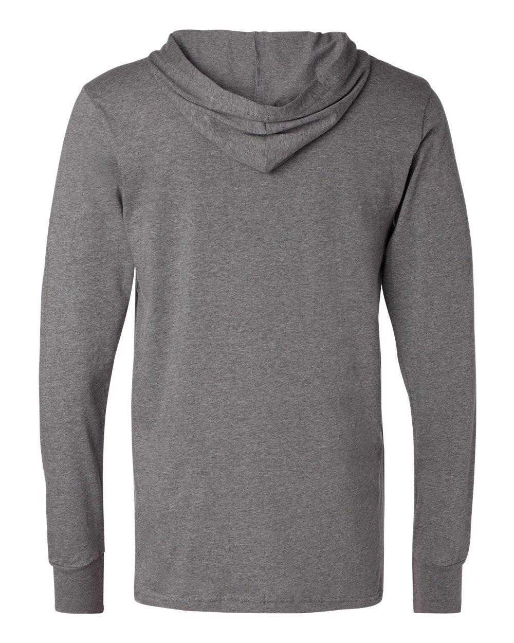 BELLA + CANVAS Jersey Hooded Long Sleeve Tee 3512 #color_Deep Heather