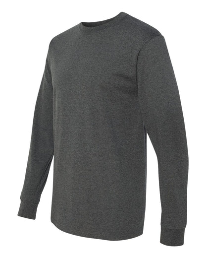 JERZEES Dri-Power® Long Sleeve 50/50 T-Shirt 29LSR #color_Black Heather