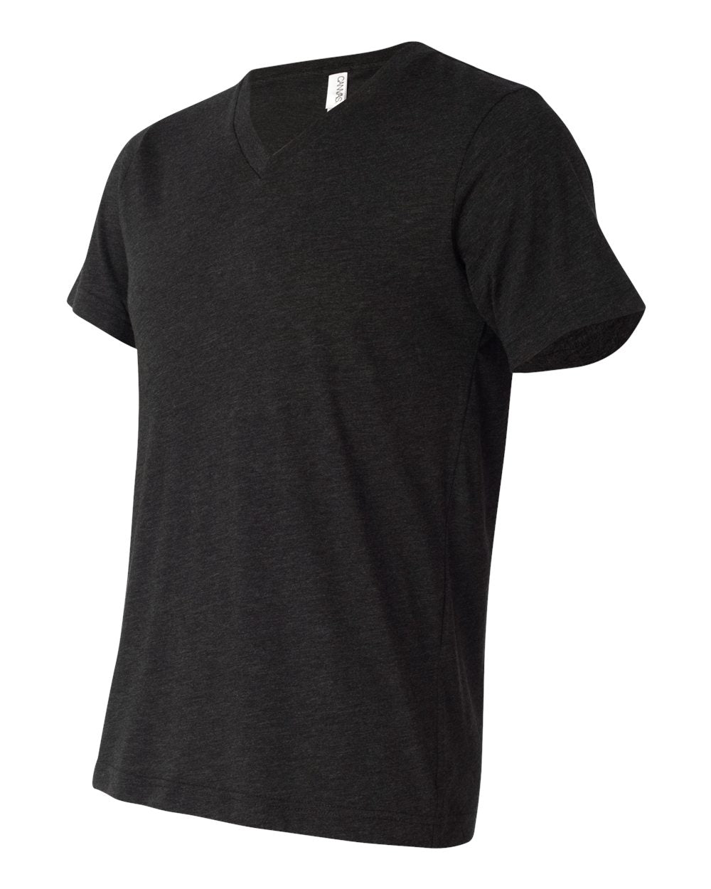BELLA + CANVAS Triblend V-Neck Short Sleeve Tee 3415 #color_Charcoal Black Triblend
