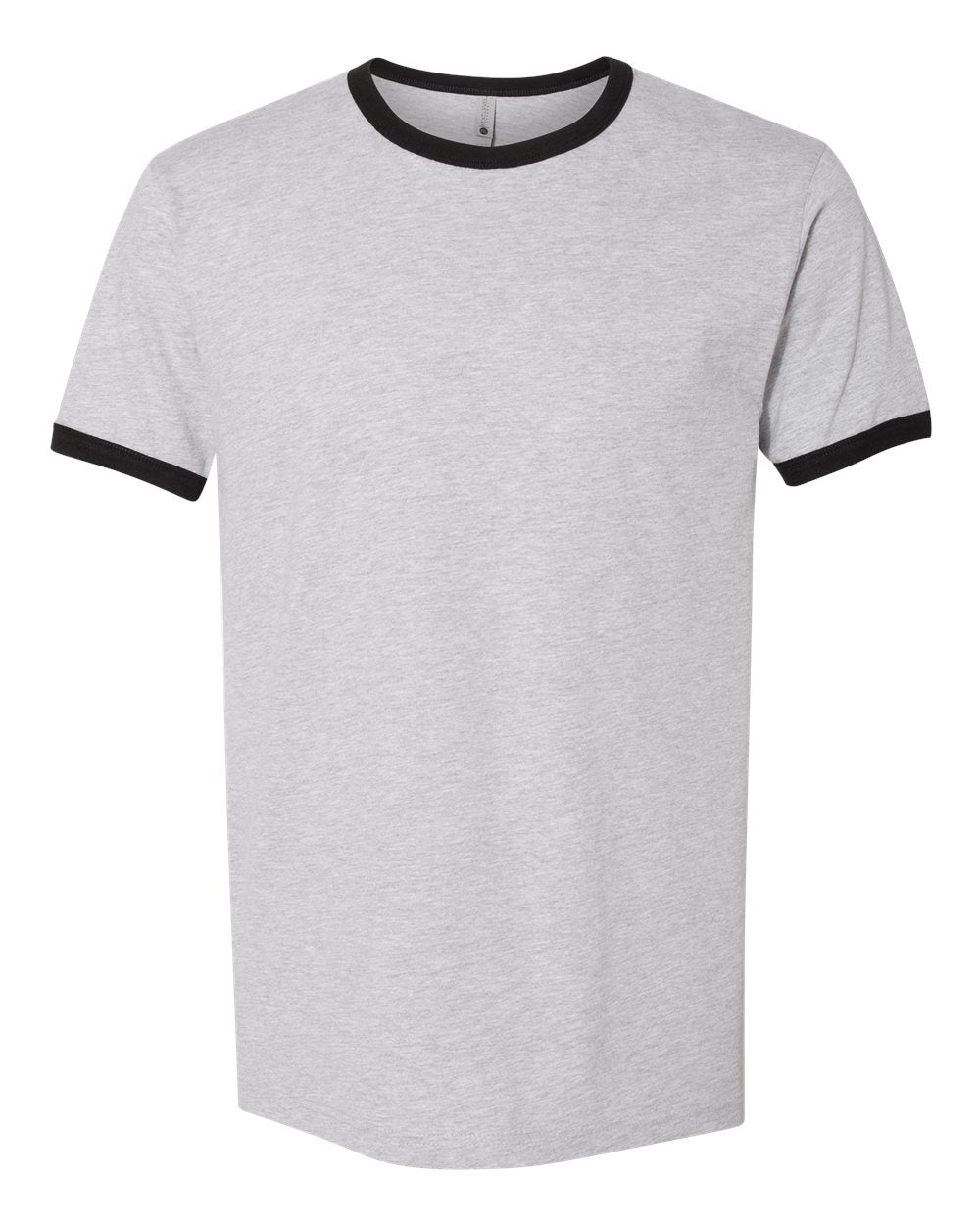 Next Level Cotton Ringer T-Shirt 3604 #color_Heather Grey/ Black