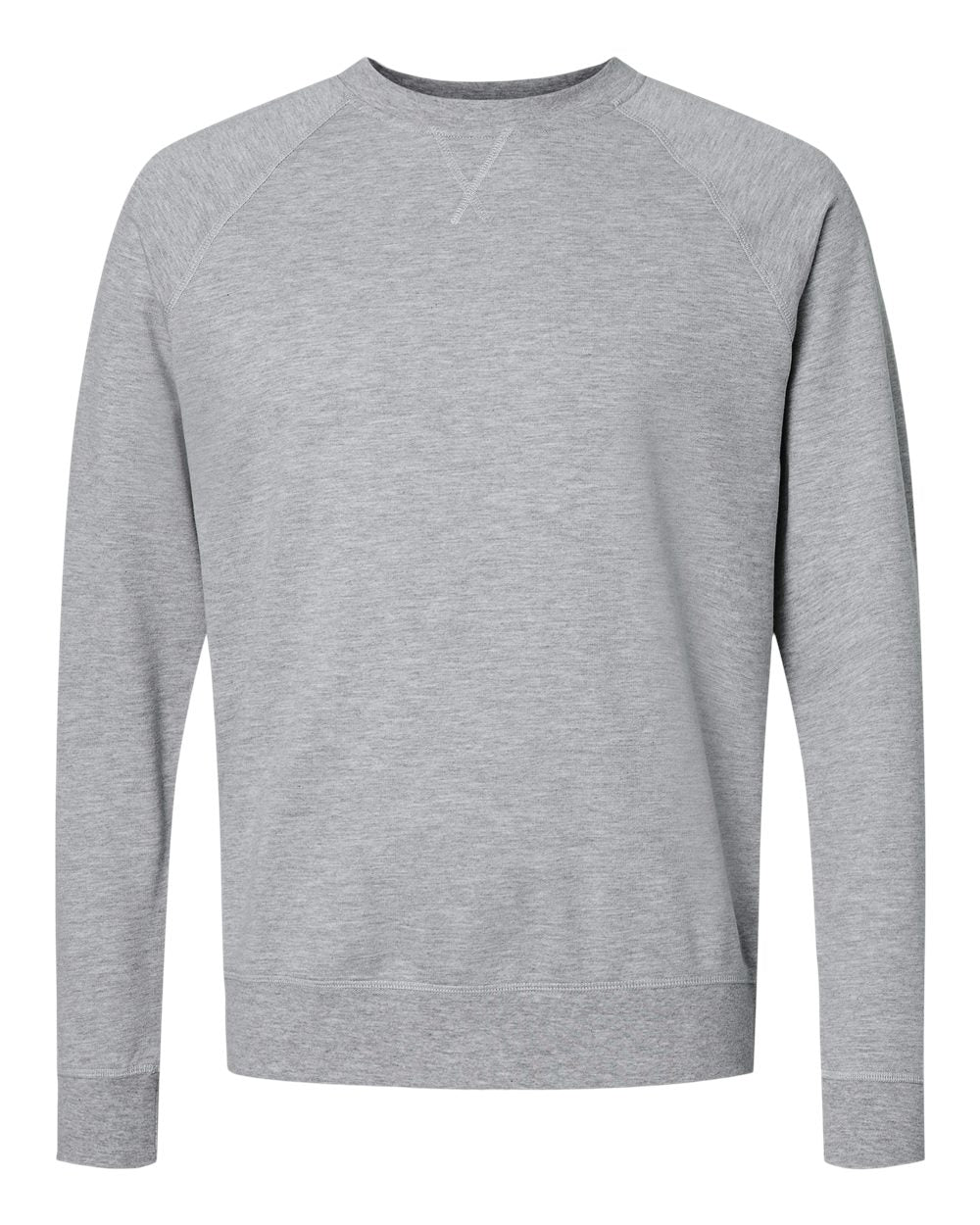 Next Level Laguna Raglan Crewneck Sweatshirt 9000 #color_Heather Grey