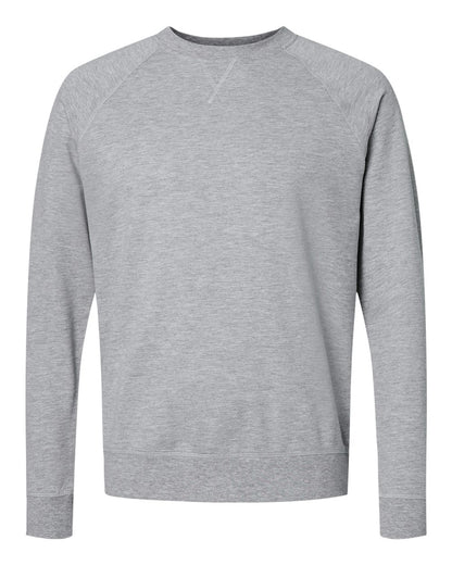 Next Level Laguna Raglan Crewneck Sweatshirt 9000 #color_Heather Grey