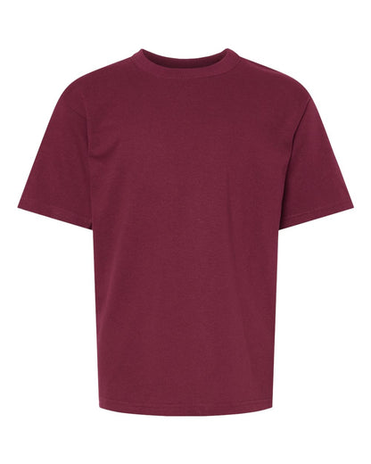 M&O Youth Gold Soft Touch T-Shirt 4850 #color_Maroon