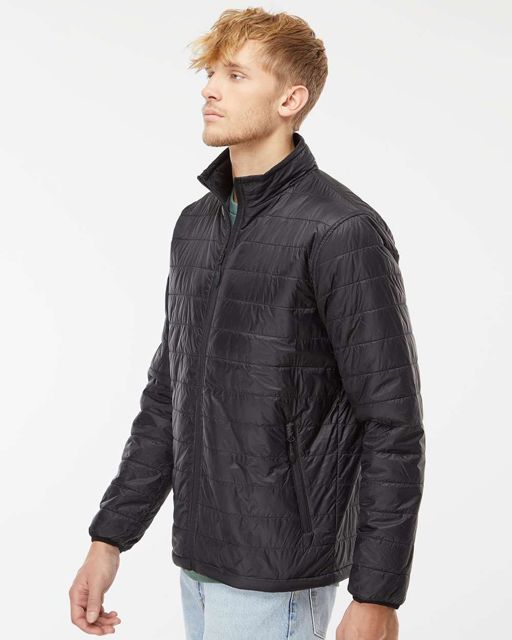 Independent Trading Co. Puffer Jacket EXP100PFZ #colormdl_Black