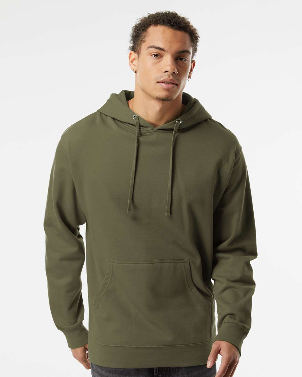 Independent Trading Co. Midweight Hooded Sweatshirt SS4500 #colormdl_Army