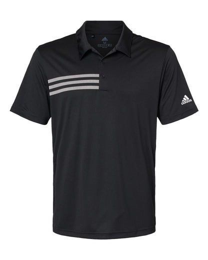 Adidas  A324 3-Stripes Chest Polo Men's T-Shirt #color_Black/ White