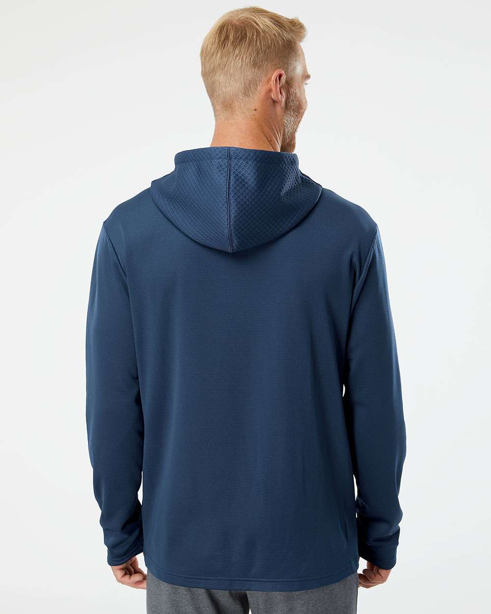 Adidas A530 Textured Mixed Media Hooded Sweatshirt #colormdl_Collegiate Navy