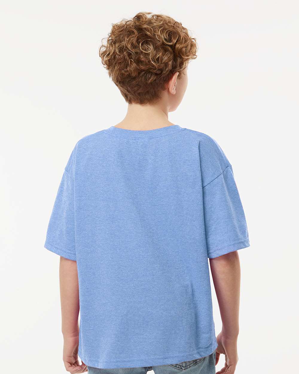 M&O Youth Gold Soft Touch T-Shirt 4850 #colormdl_Light Blue Heather